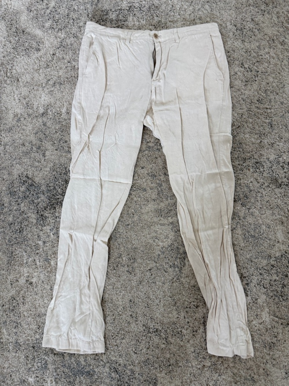 GAP Men's Light Cream Chinos linen blend 34x32